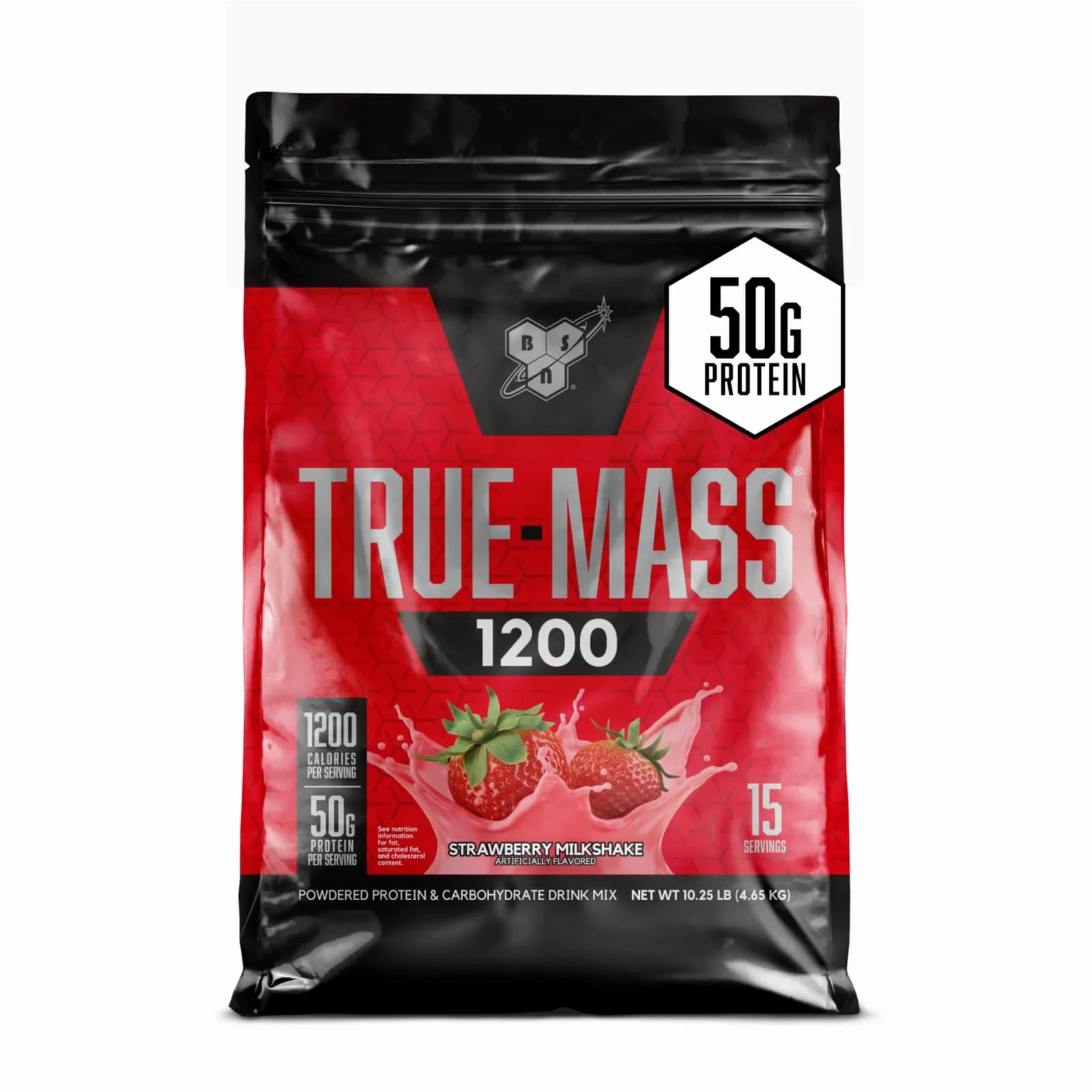 Whey protein True Mass - strawberry milkshake - BSN