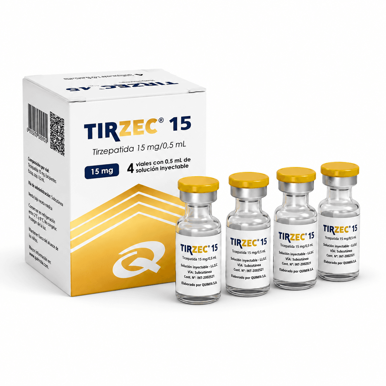 Tirzec 15 - 4 ampolas