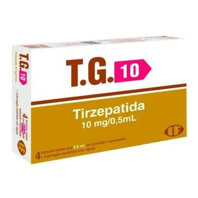 TG 10 Tirzepatida 10 mg 0,5 mL Solução Injetável com Seringa - Contém 4 Frascos