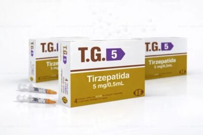 TG 5 Tirzepatida 5 mg 0,5 mL Solução Injetável com Seringa - Contém 4 Frascos