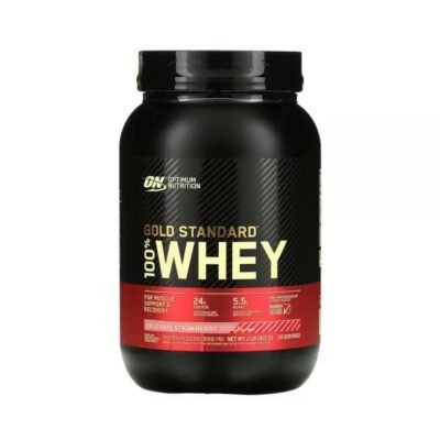 Whey protein Gold 100% - delicious strawberry - Optimum Nutrition 907g