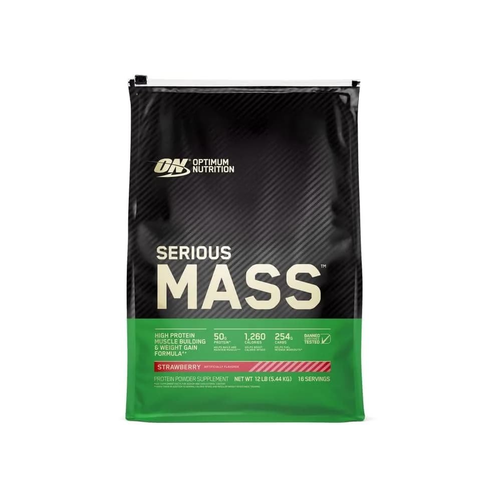 Whey protein Serious Mass - strawberry - Optimum Nutrition